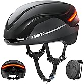 Favoto Smart Bike Helmet with Light – Dual Shell CPSC Certified Ebike Helmet with Turn Signals for Road Cycling City Commutin