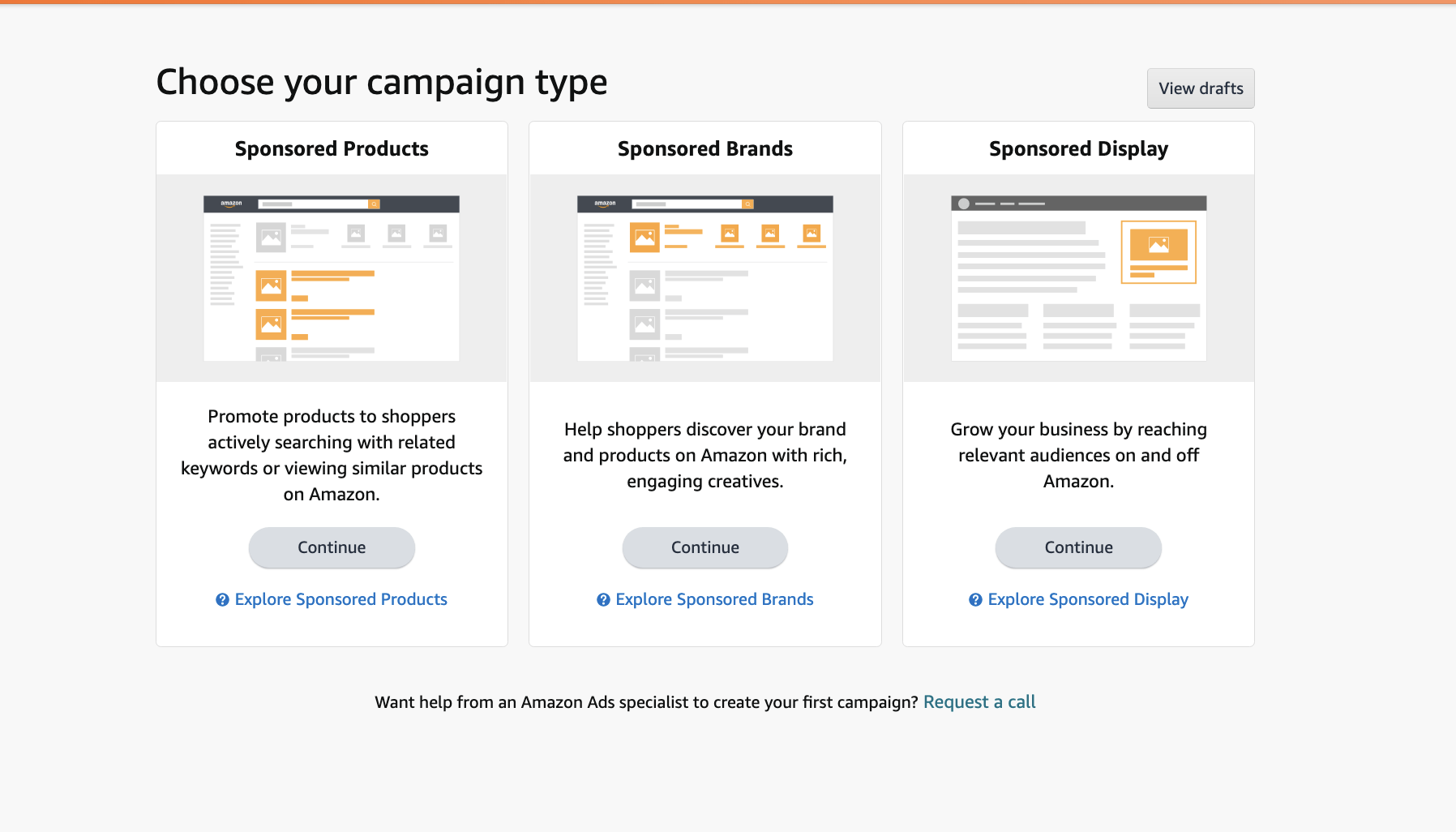 Amazon Ad Campaigns settings, targeting different groups of keywords