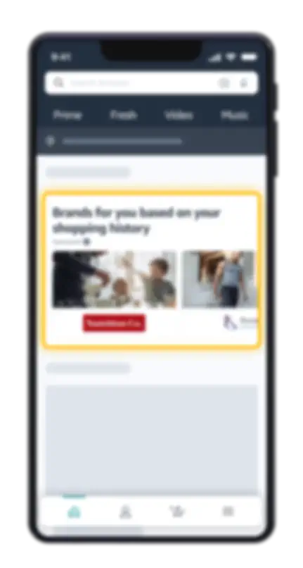 Ad placement example, homepage (Custom image)