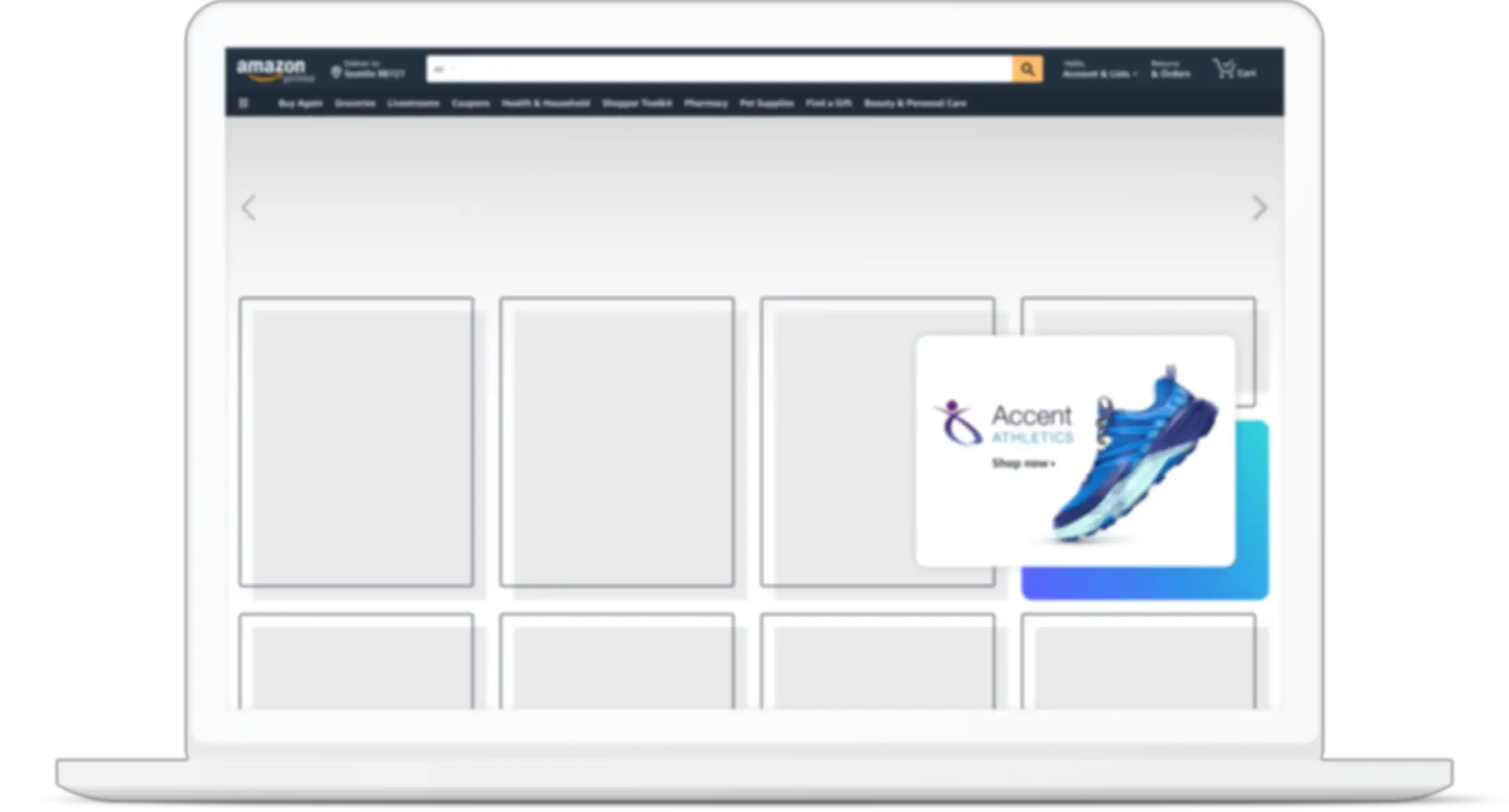 Sponsored Display ad example on the Amazon store homepage