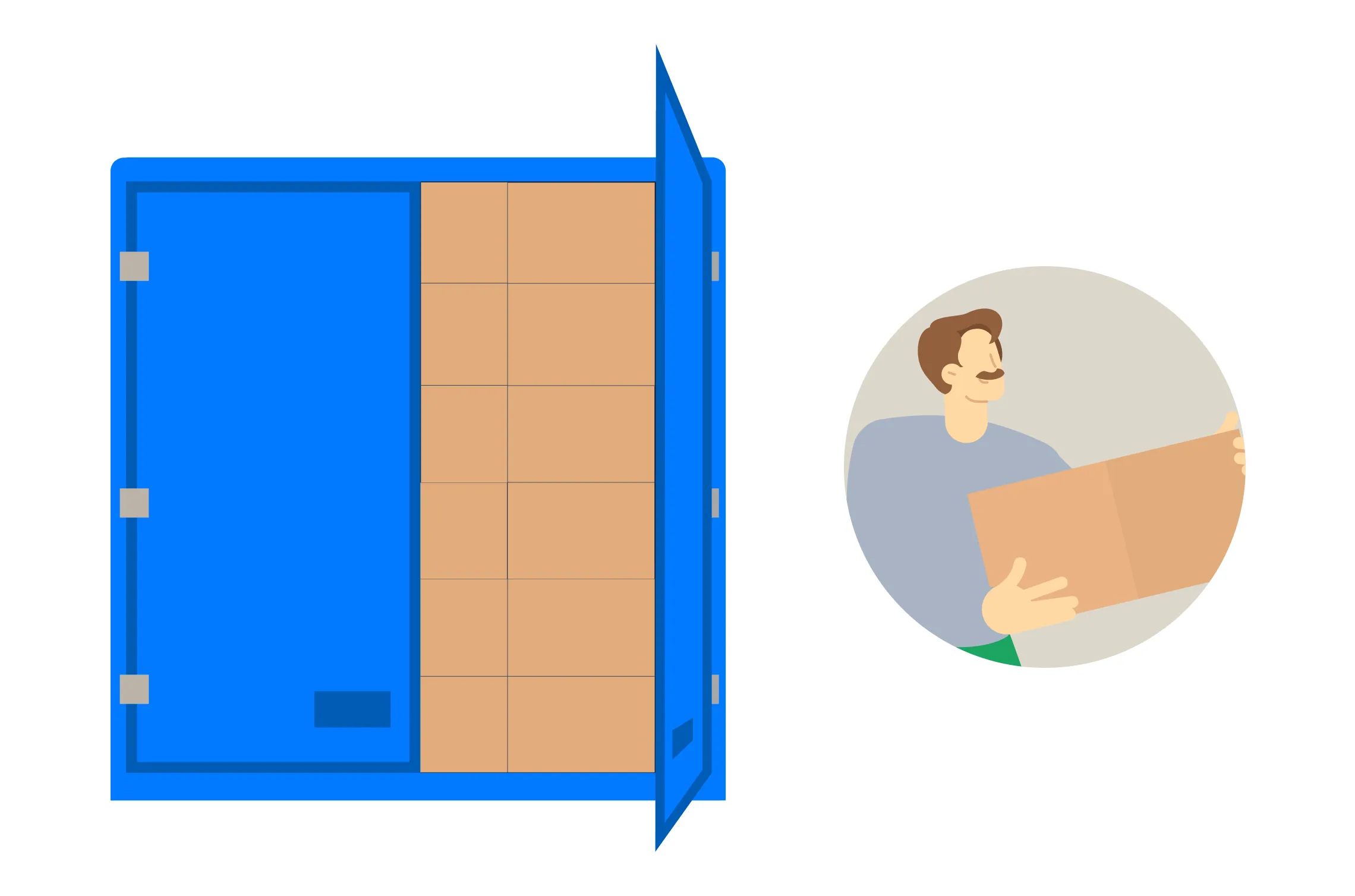 Illustration of full container load