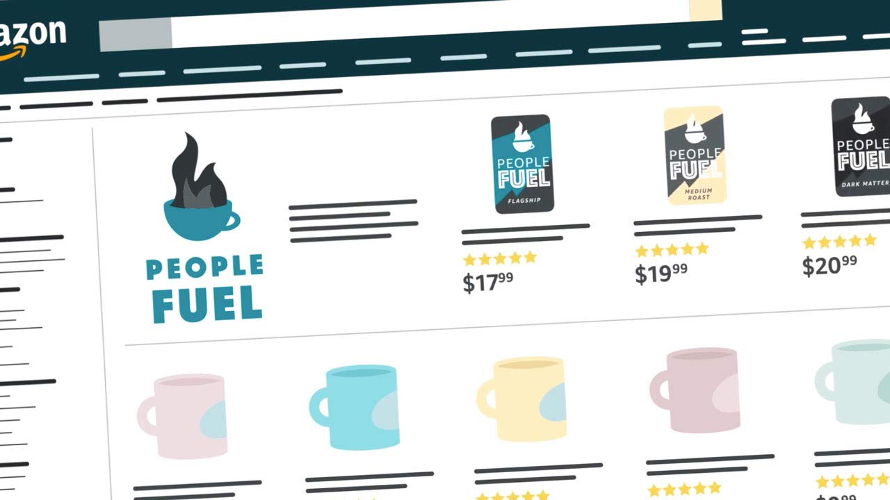 illustration of advertising on Amazon.com