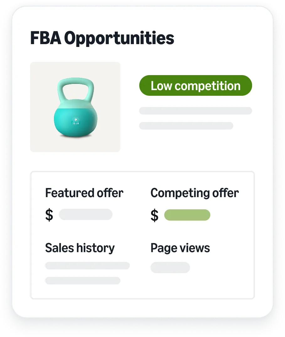 UI visualization of the Amazon revenue calculator