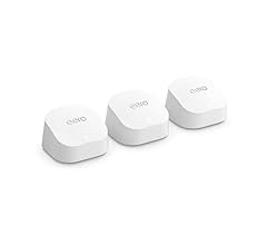 Amazon eero 6+ mesh wifi system - Supports internet plans up to a Gigabit, Coverage up to 4,500 sq. ft., Connect 75+ device…