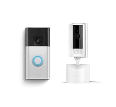 Ring Battery Doorbell with Ring Pan-Tilt Indoor Cam (White)