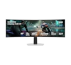 Samsung 49" Odyssey OLED G9 (G91SD) Dual QHD QD-OLED G-Sync Compatible Curved Gaming Monitor, 144Hz, 0.03ms, AMD FreeSync P…