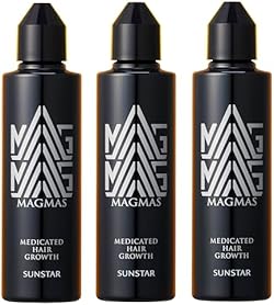 【まとめ買い】サンスター MAGMAS（マグマス）薬用 育毛剤 医薬部外品 発毛促進剤 抜毛予防 薄毛対策 発毛促進 ボリュームアップ ハリコシ スカルプ 頭皮ケア エイジング メンズ 男性用 3本セット 3か月分
