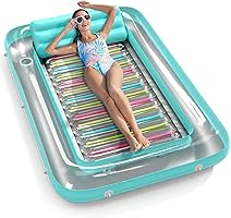 Inflatable Tanning Pool Lounger Float - Jasonwell 4 in 1 Sun Tan Tub Sunbathing Pool Lounge Raft Floatie Toys Water...